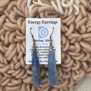 New Energy Earrings Stirling Silver Kyanite bohemian chakra healing
